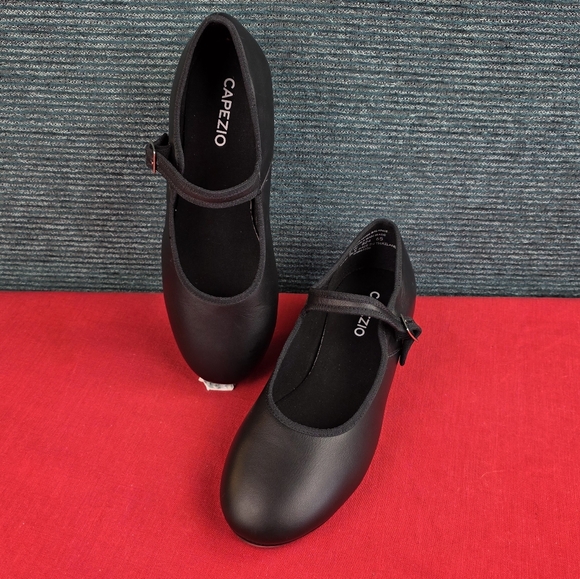 Capezio 3800 Black Leather Mary Jane Tap Shoes, Women's 9W - Picture 3 of 15